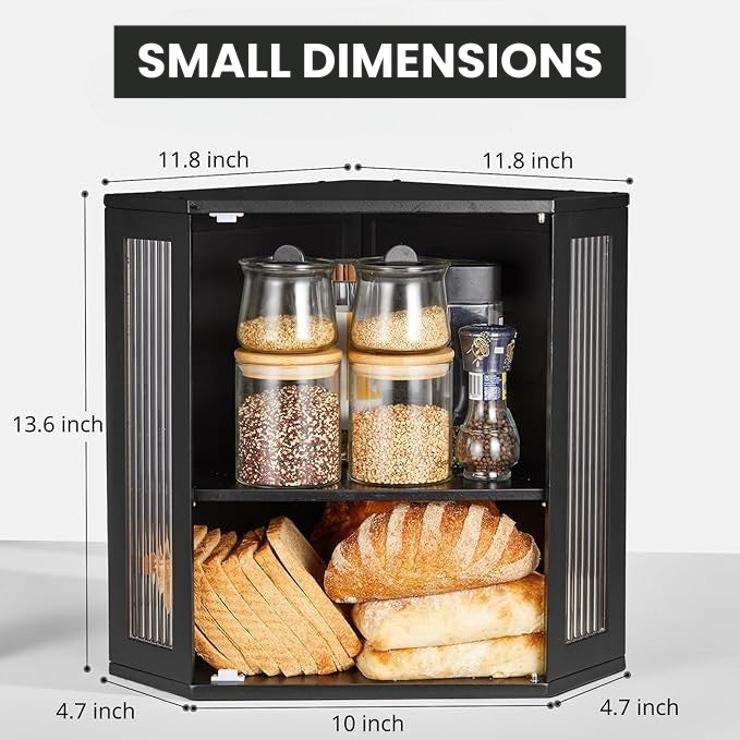 Wooden Corner Bread Box