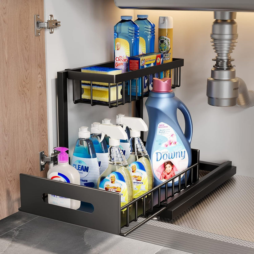 L-Shaped Under Sink Organizer